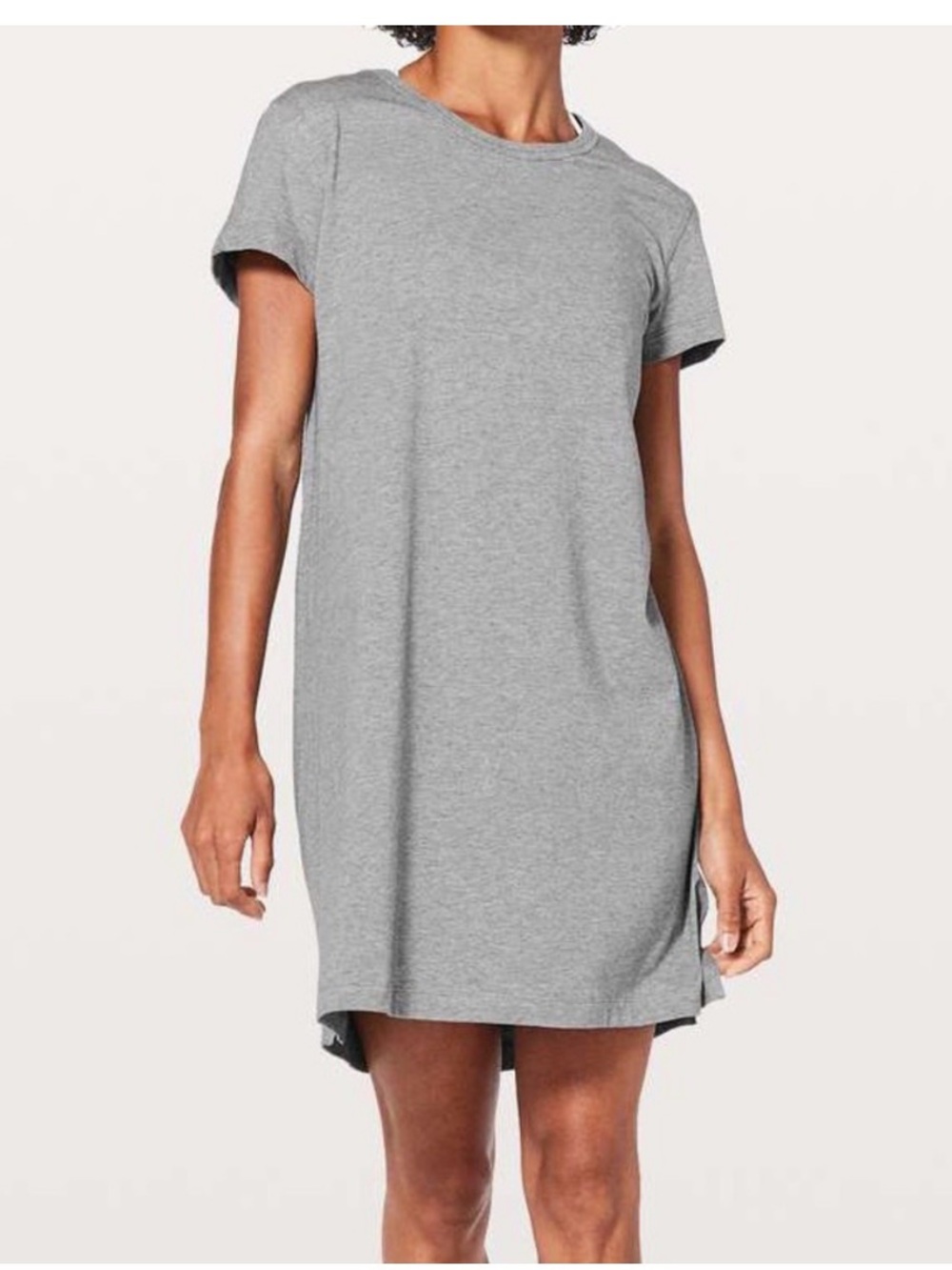 Lululemon Day Tripper Grey Dress Short Sleeve Open Back Sz 10
